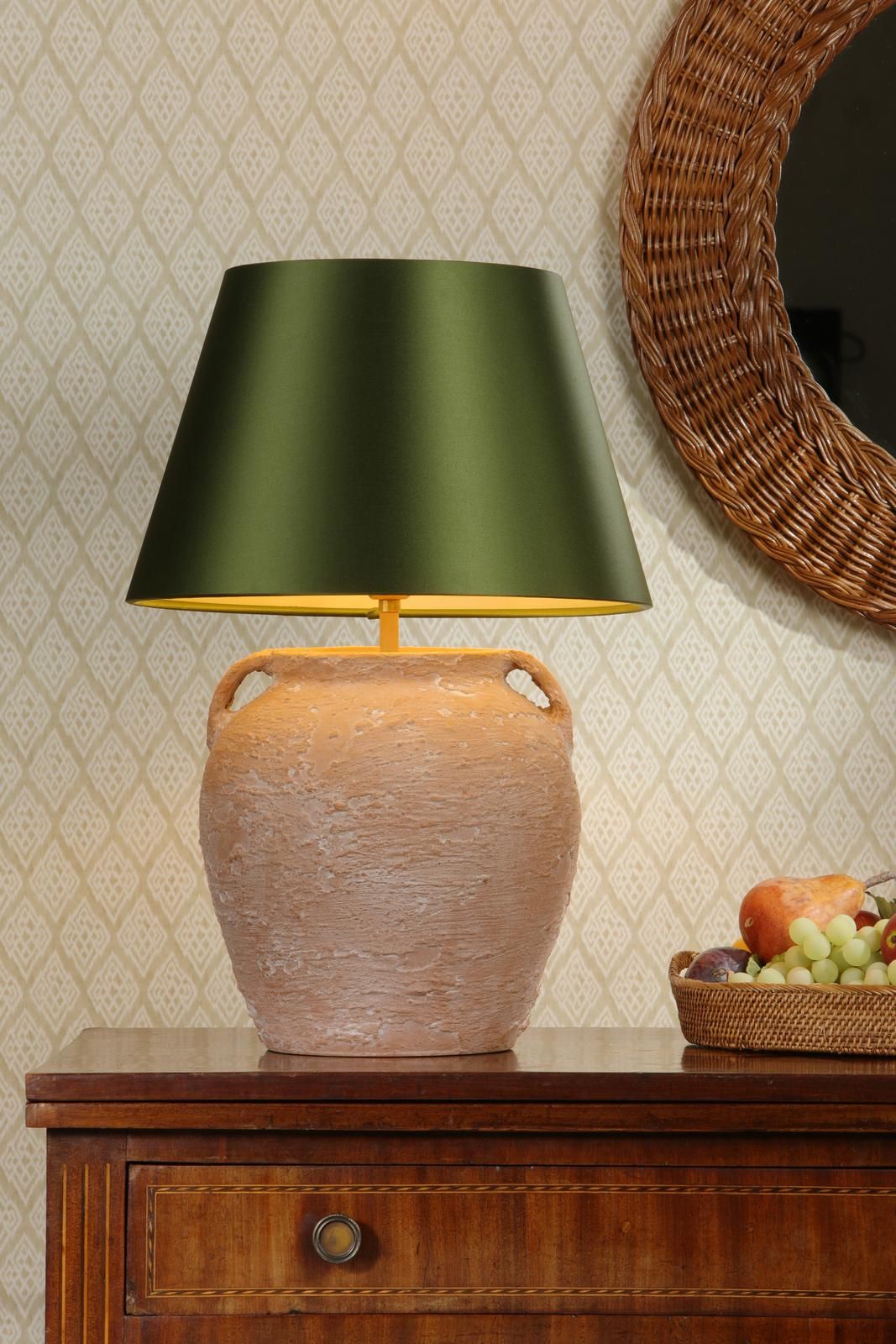 Napa Table Lamp Base Only- Cotswold Stone/ Terracotta