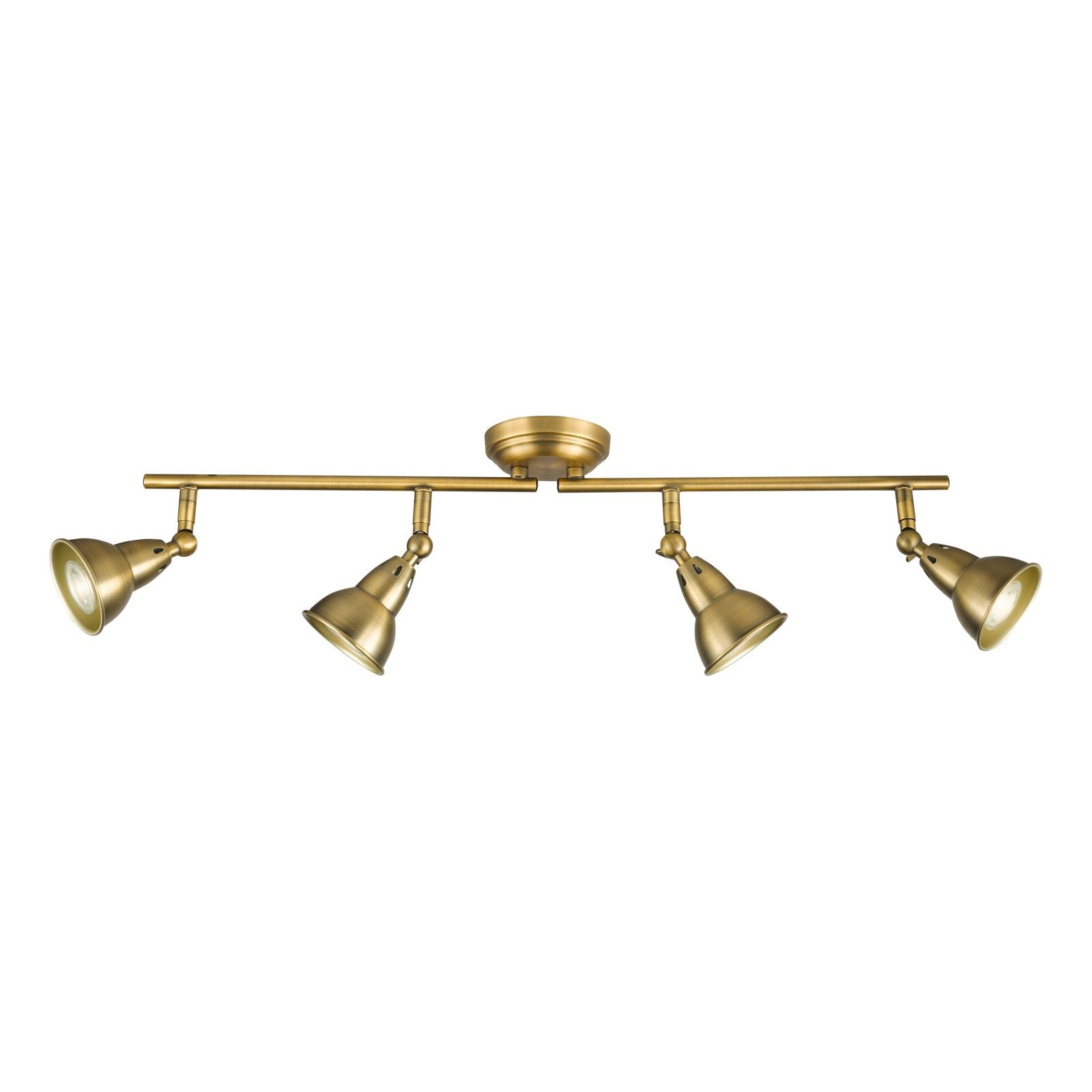 Nathaniel 4 Light Bar Spotlight-  Aged Brass