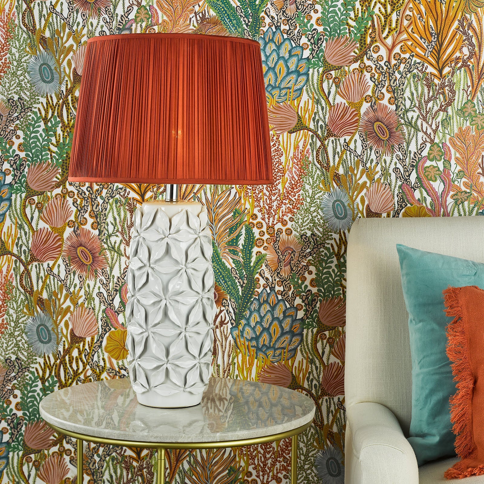 Neus Ceramic Table Lamp Natural- Base Only