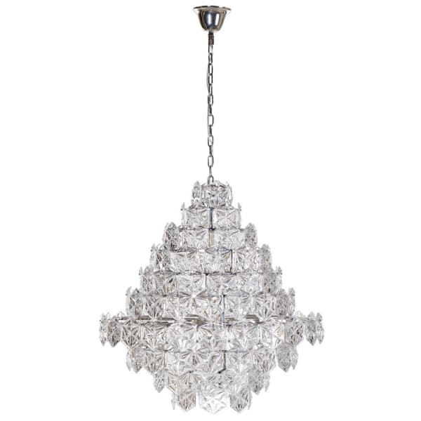 Nicole 17Lt Multi Layer Glass Chandelier