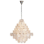 Nicole 17Lt Multi Layer Glass Chandelier