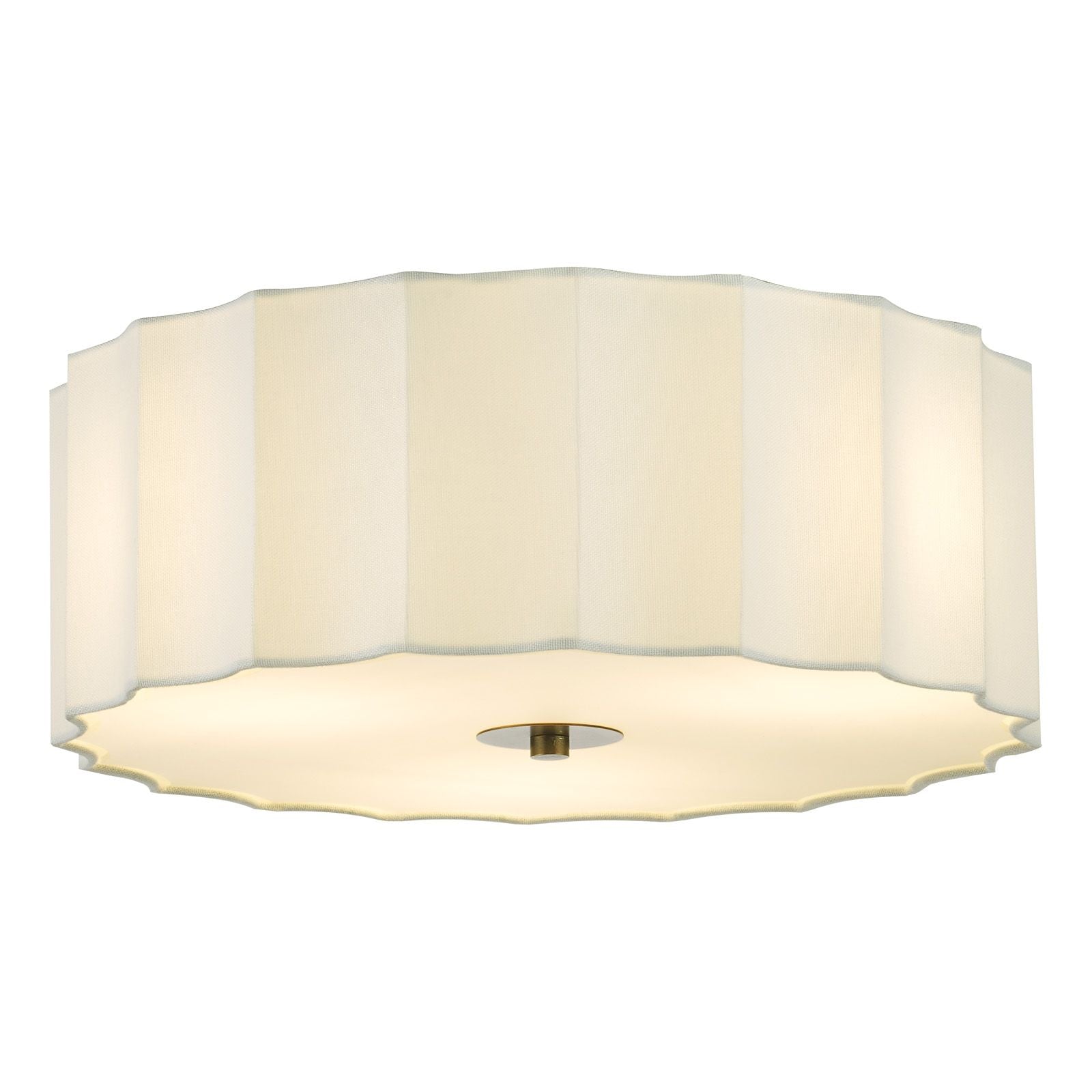 Noura 3 Light Flush-  Ivory and White