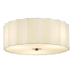 Noura 3 Light Flush-  Ivory and White