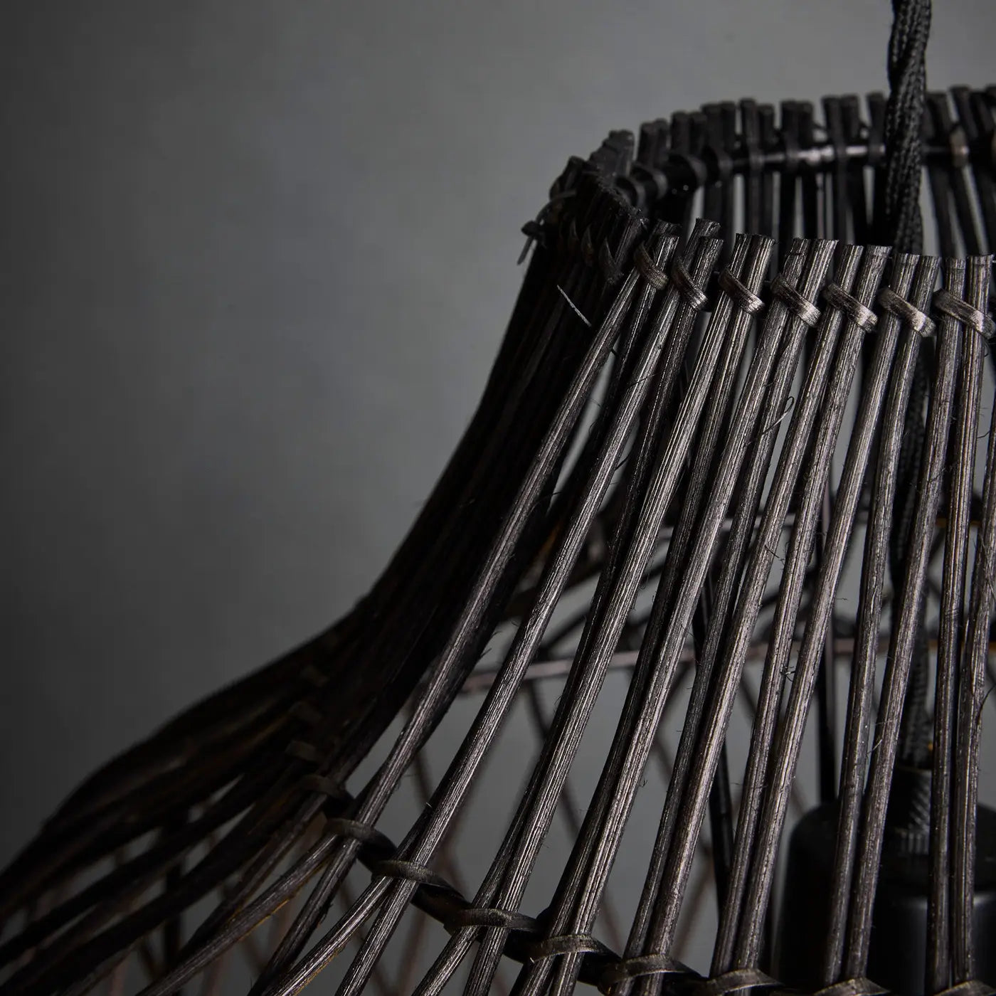 Coastal Rattan Ceiling Pendant Light - 14 inch - Pear