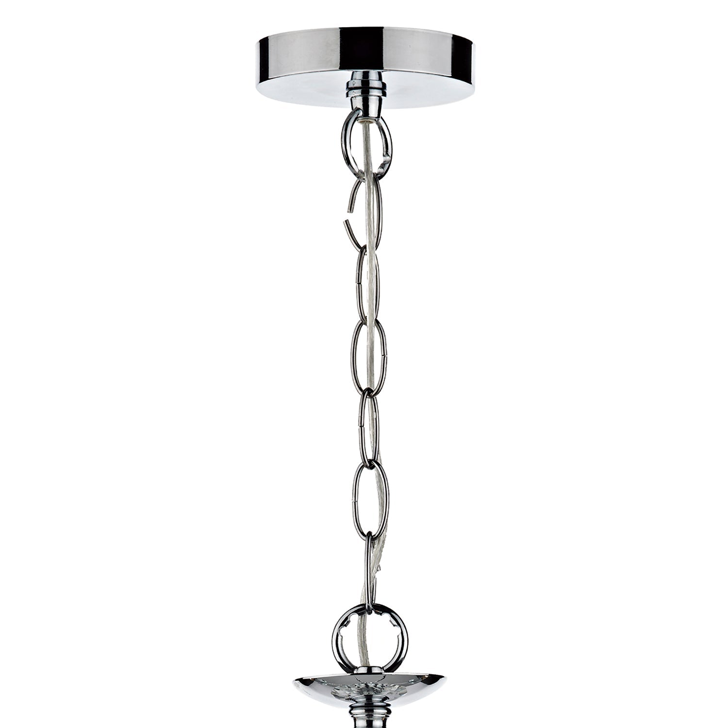 Oleana 5 Light Fitting Polished Chrome Crystal