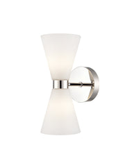 Odeon IP44 Wall Light - Satin Nickel and Matt Black