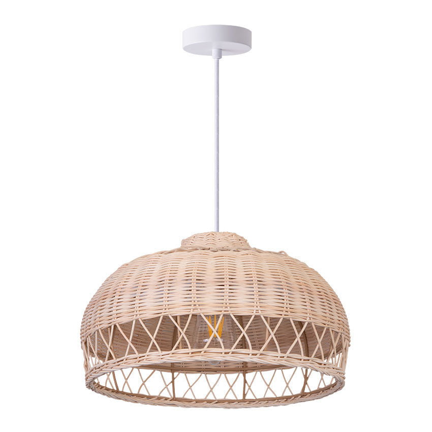 Harvest Rattan Pendant- Black/ Beige Rattan Finishes