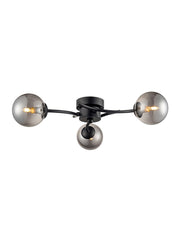 Ozzy 3/5/14Lt Indoor Semi Flush Ceiling Light - Black Finish