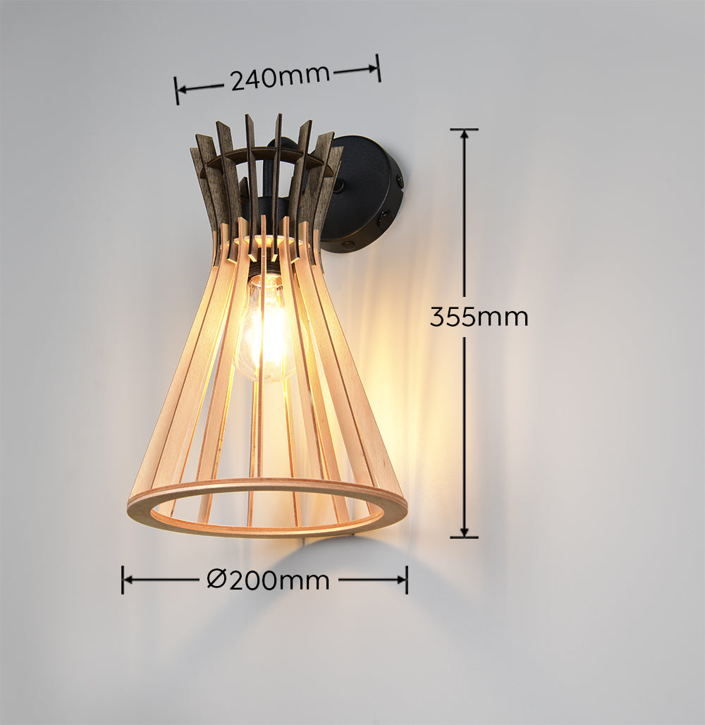 Alice Wall Light - Black & Brass