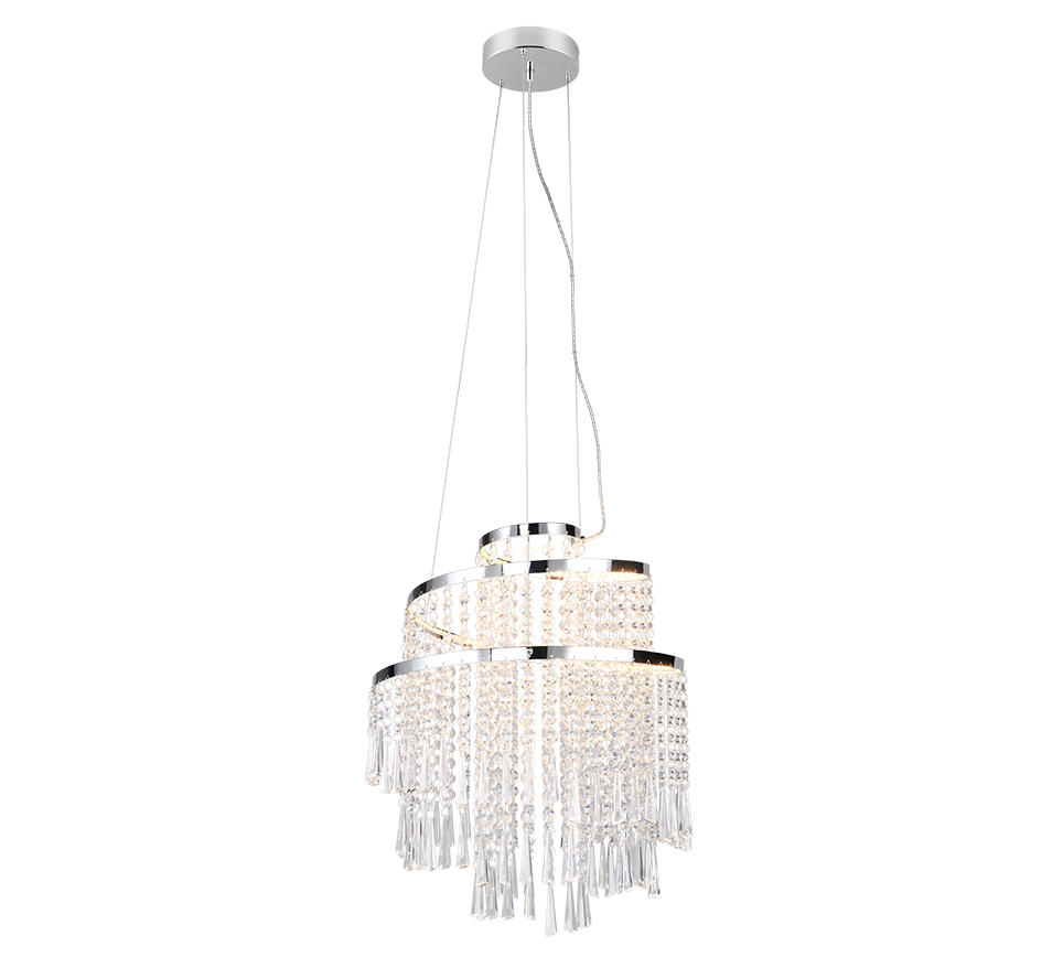 Pomp 1Lt LED Crystal Ceiling Light - Small/ Large