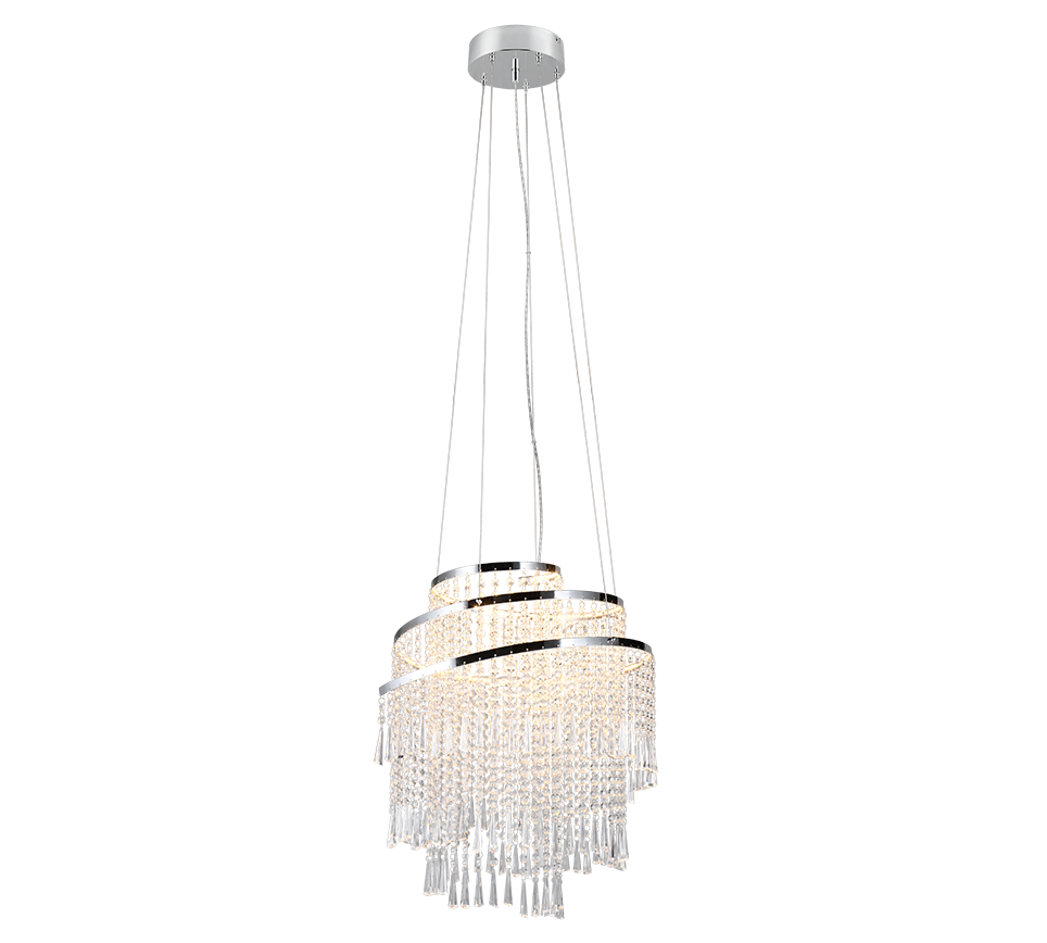 Pomp 1Lt LED Crystal Ceiling Light - Small/ Large