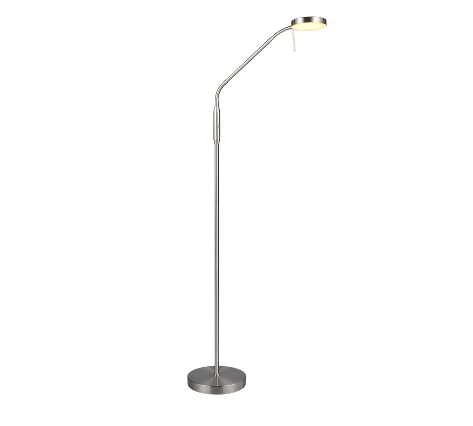 Moreno Task/Reading LED Floor Lamp - Nickel/Black