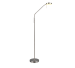 Moreno Task/Reading LED Floor Lamp - Nickel/Black