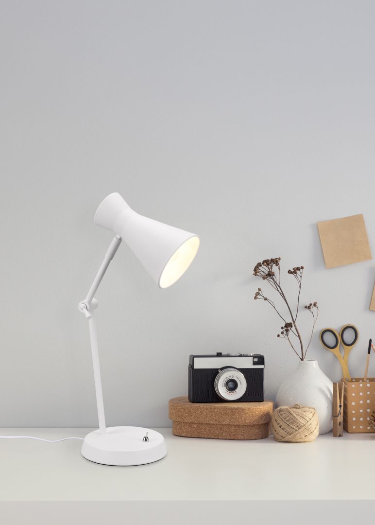 Enzo Task/Reading Table Lamp - White/Black
