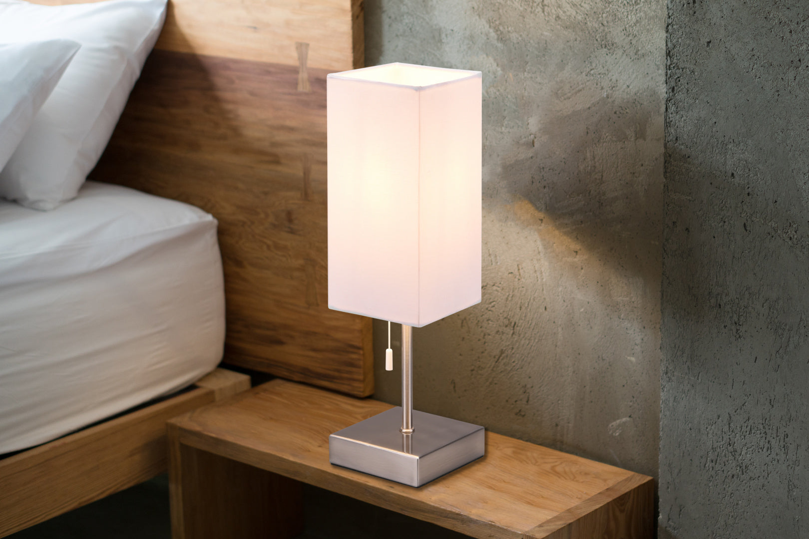 Ole Phone Charger Table Lamp - Nickel/Black