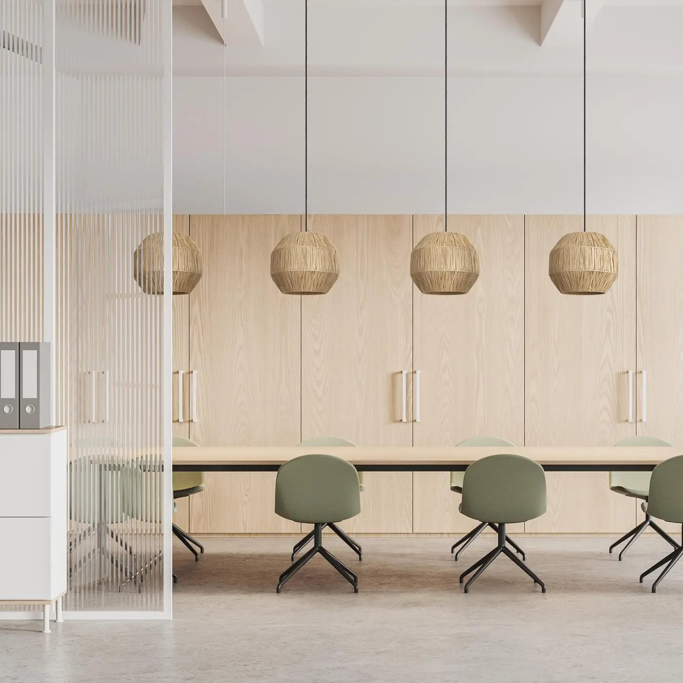 Raffia Ceiling Pendant Light - Globe/ Cone/ Bell - Natural