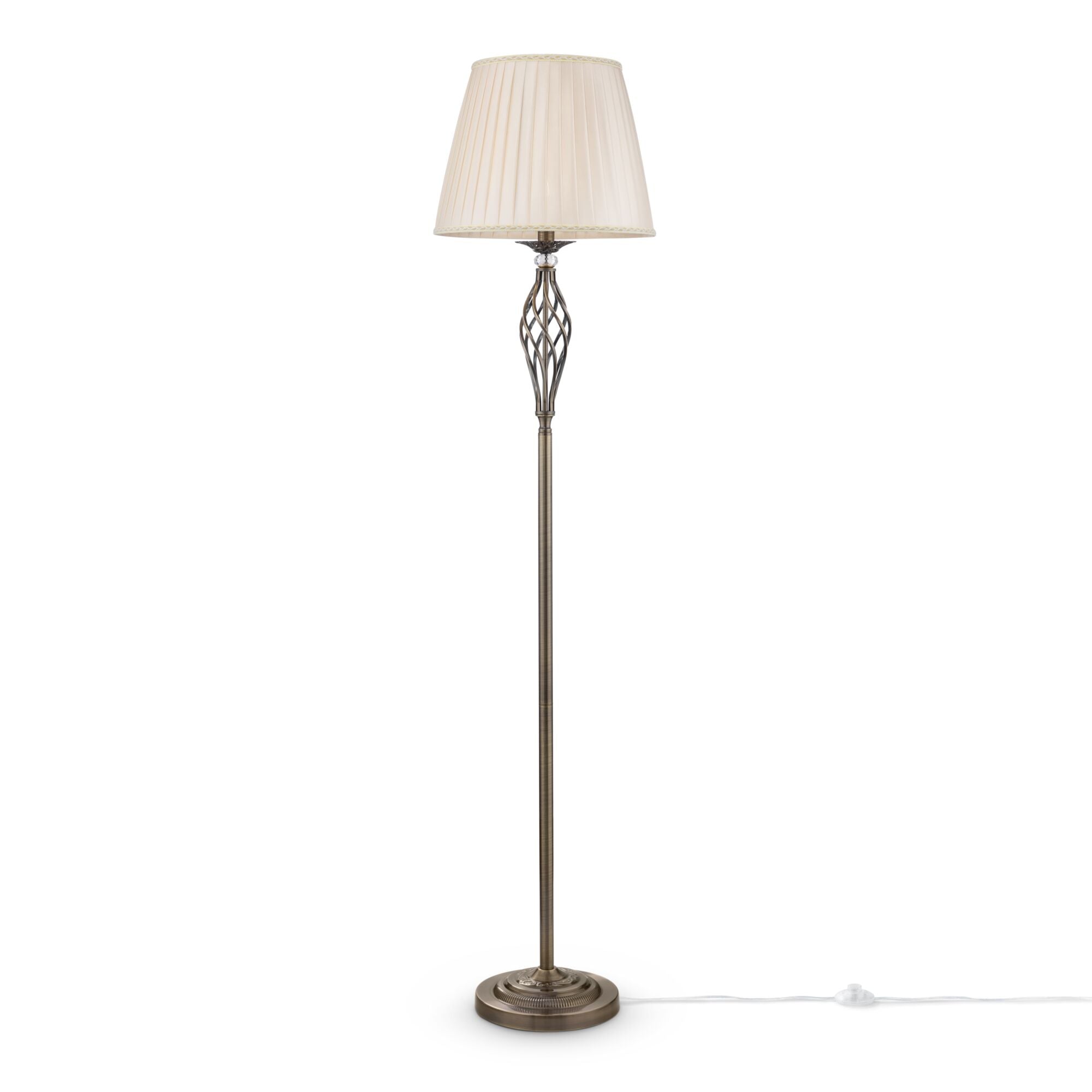 Grace Floor lamp E14 - Brass/White Finish