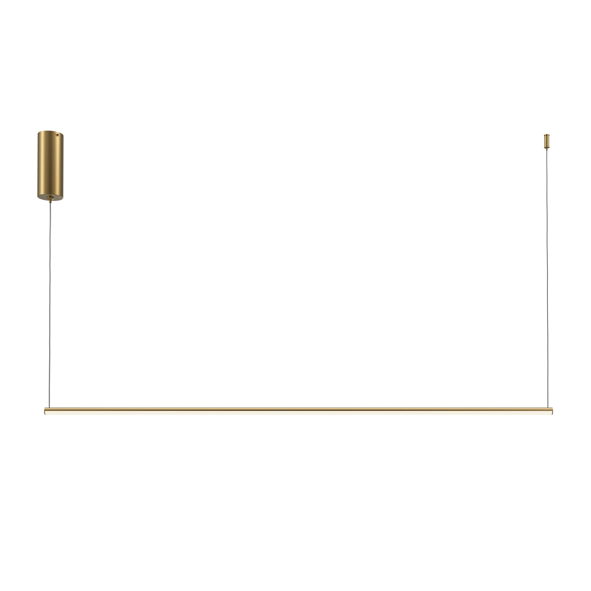 Halo LED Linear Pendant - Brass/Black