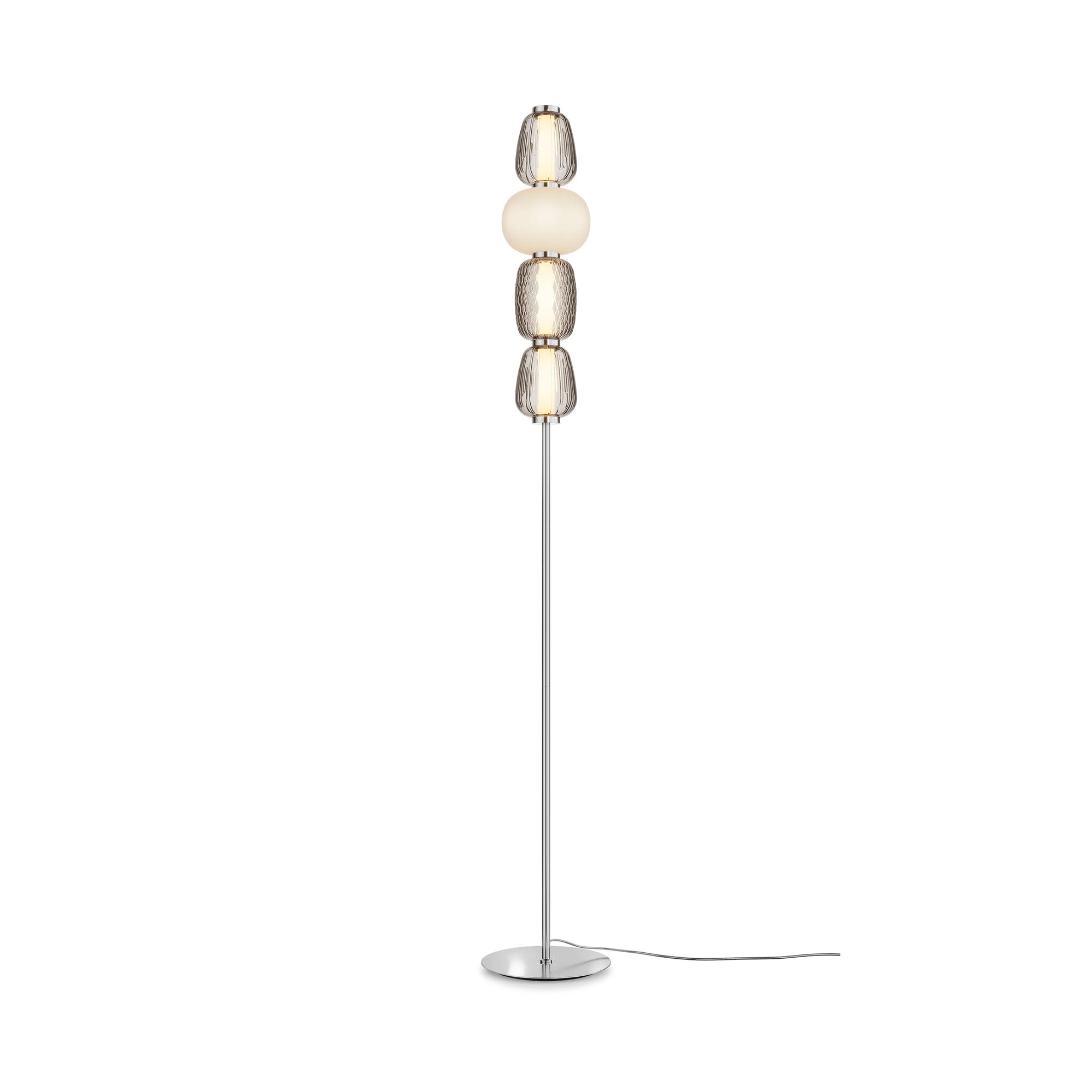 Pattern Floor lamp Integrated LED - Chrome