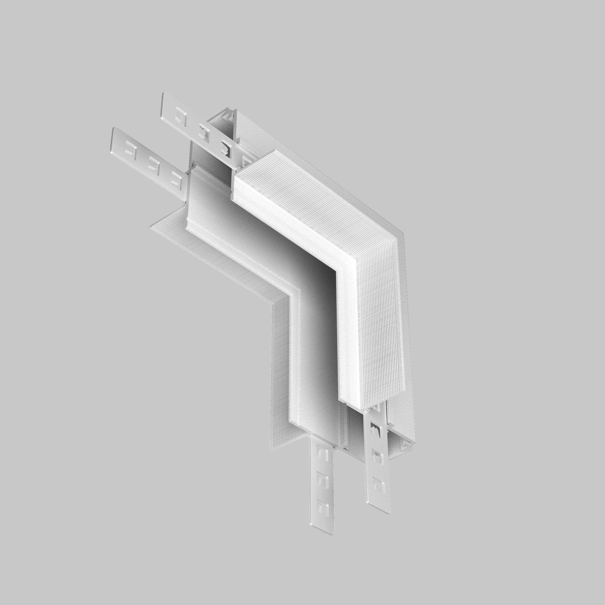 Internal L-connector Exility recessed