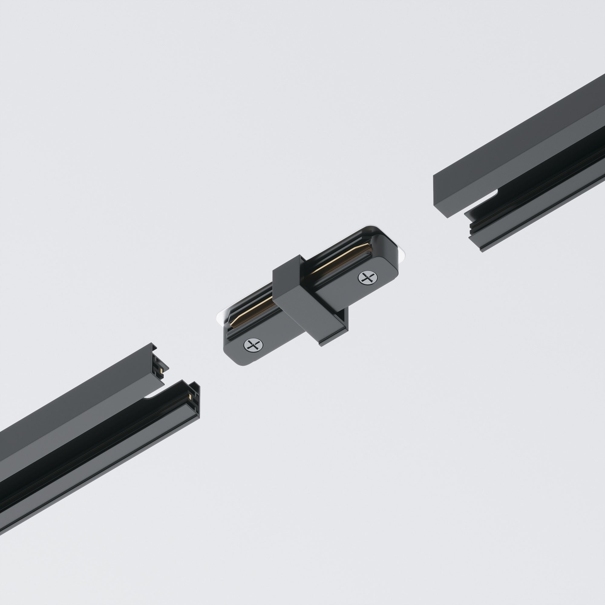 Straight connector Unity  Components for surface-mounted track system