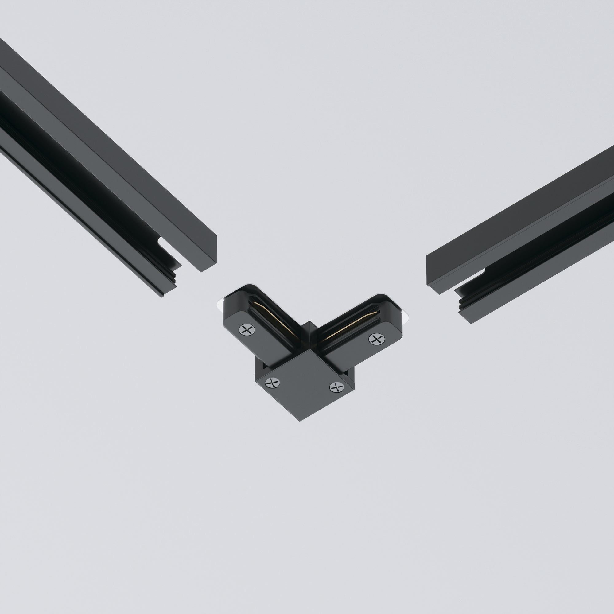 L-connector Unity Components for surface-mounted track system