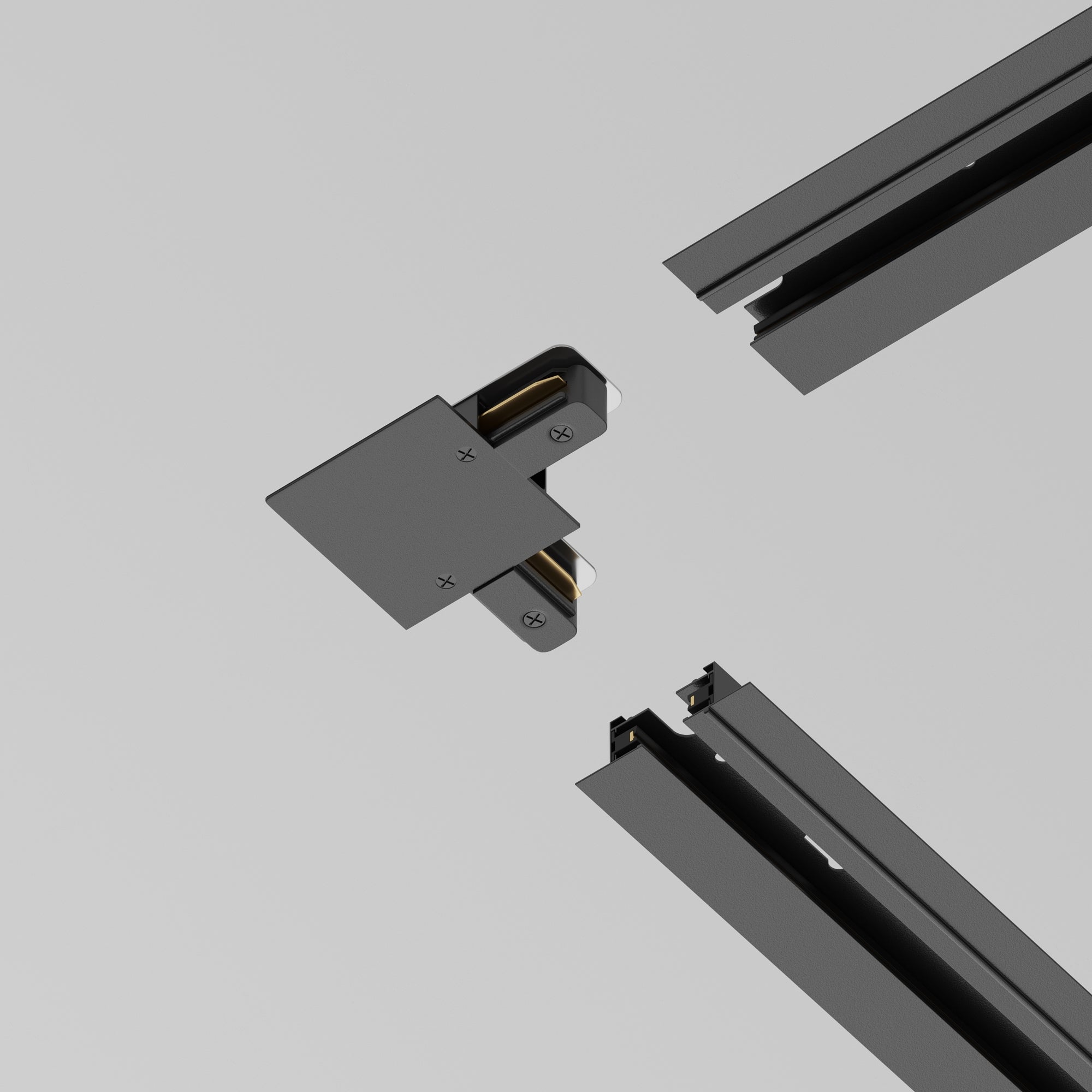 L-connector Unity recessed Components for build-in track system
