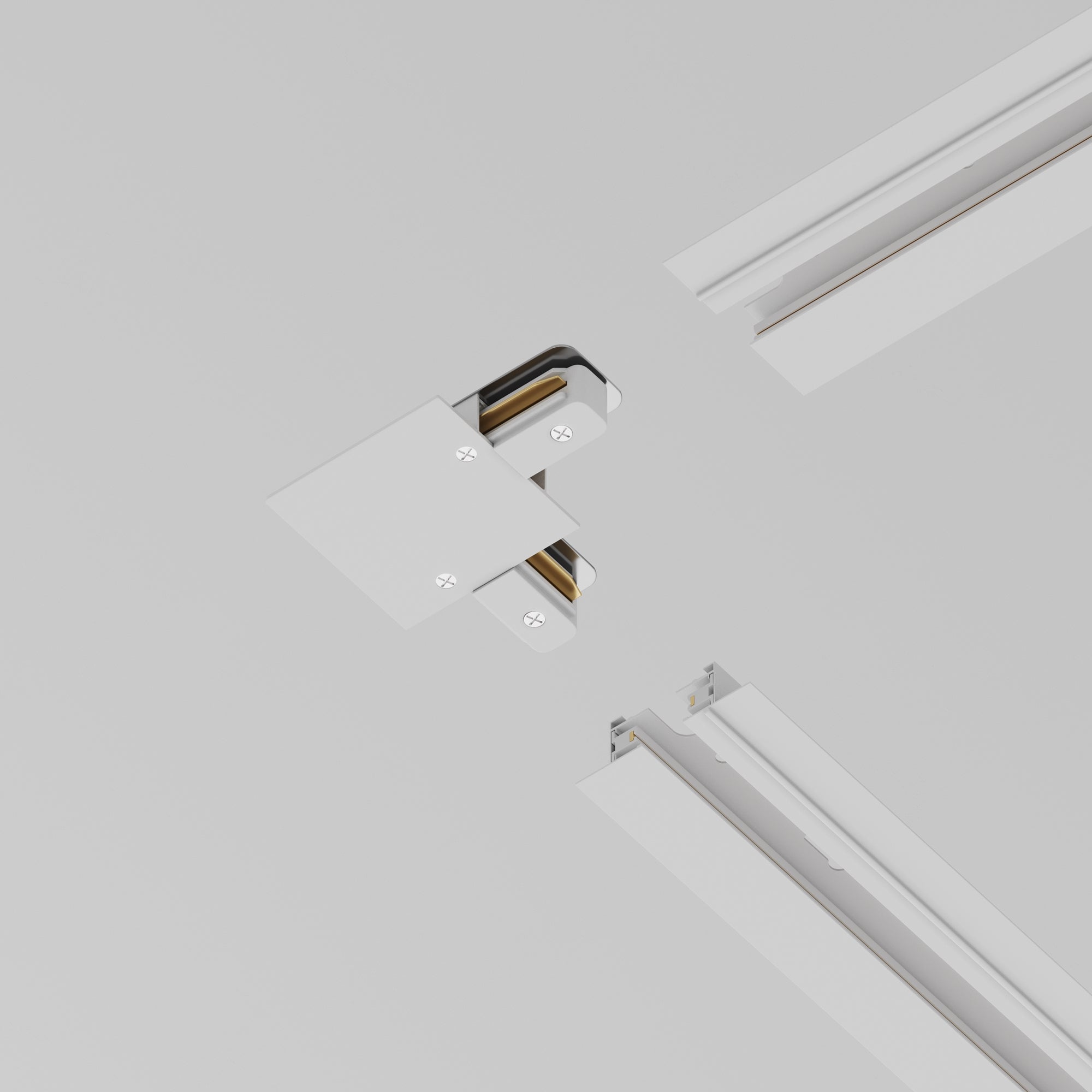L-connector Unity recessed Components for build-in track system