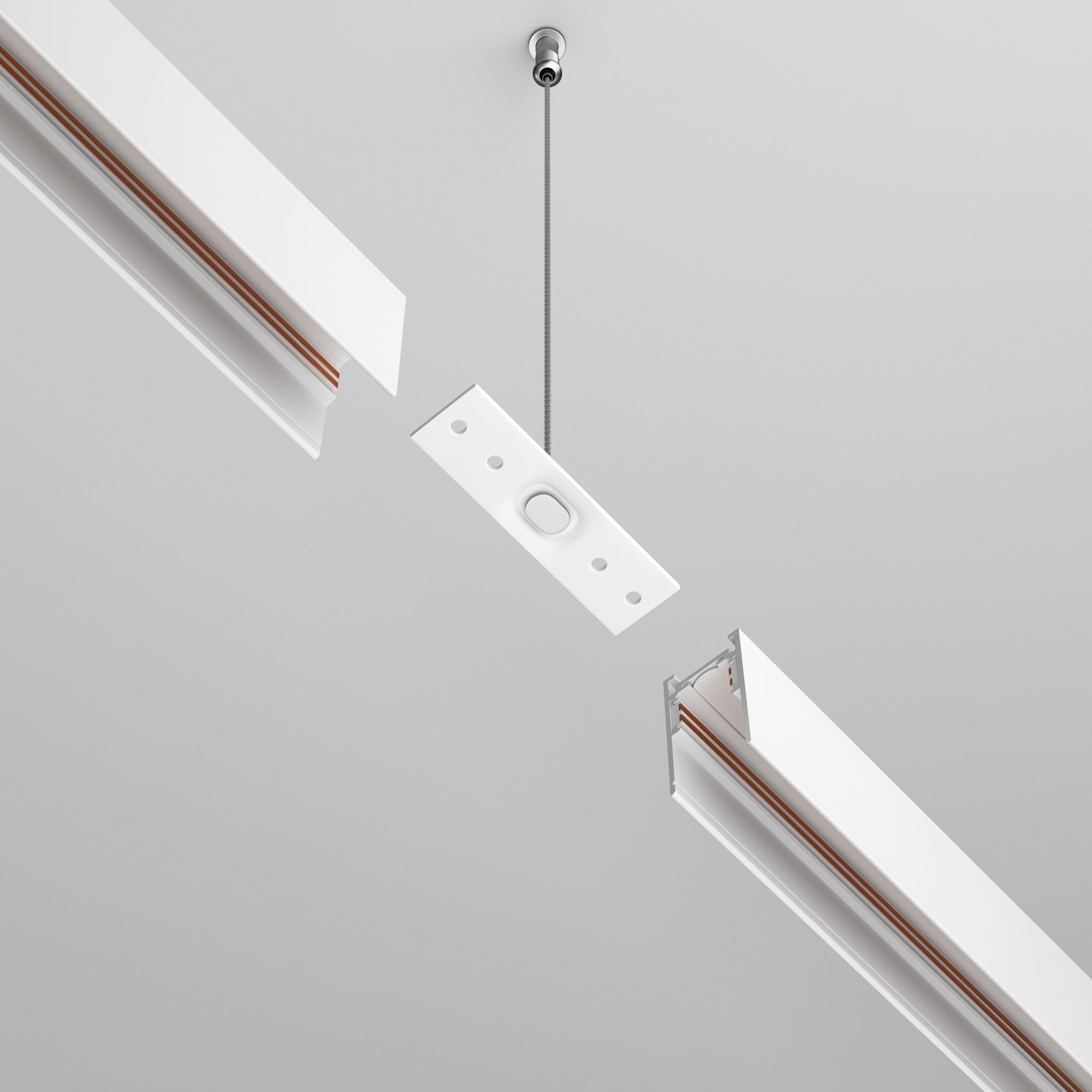 Straight connector Exility surface-mounted