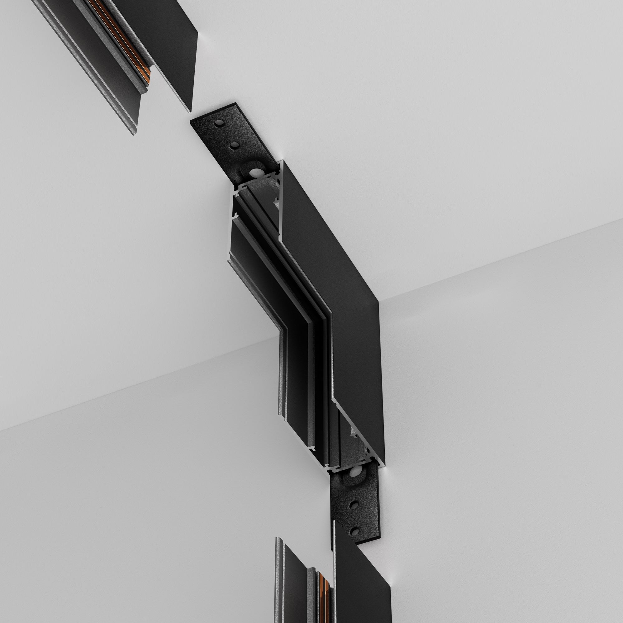 Internal L-connector Exility surface-mounted