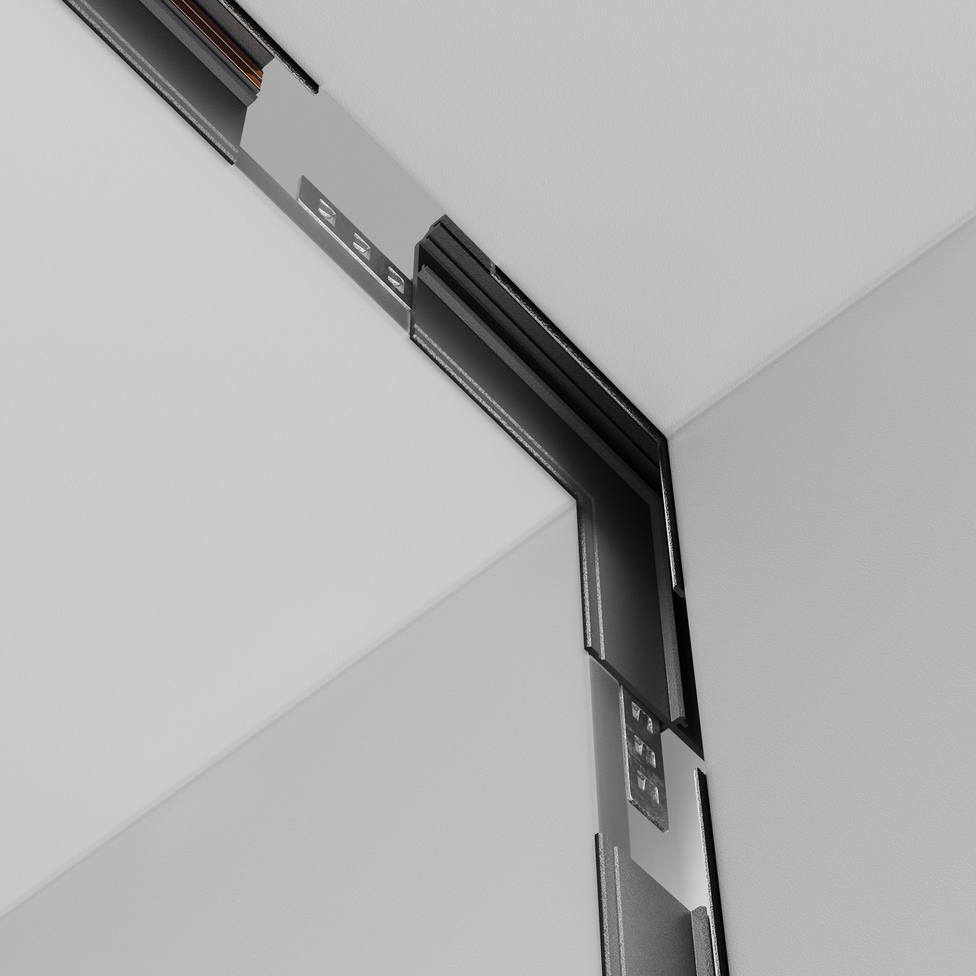 Internal L-connector Exility recessed