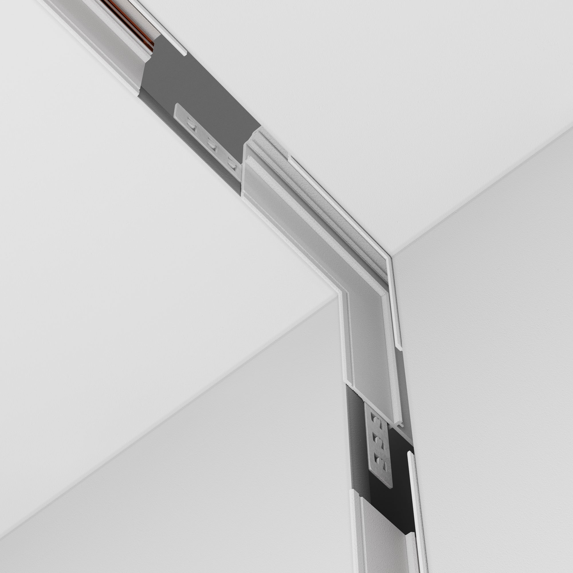 Internal L-connector Exility recessed