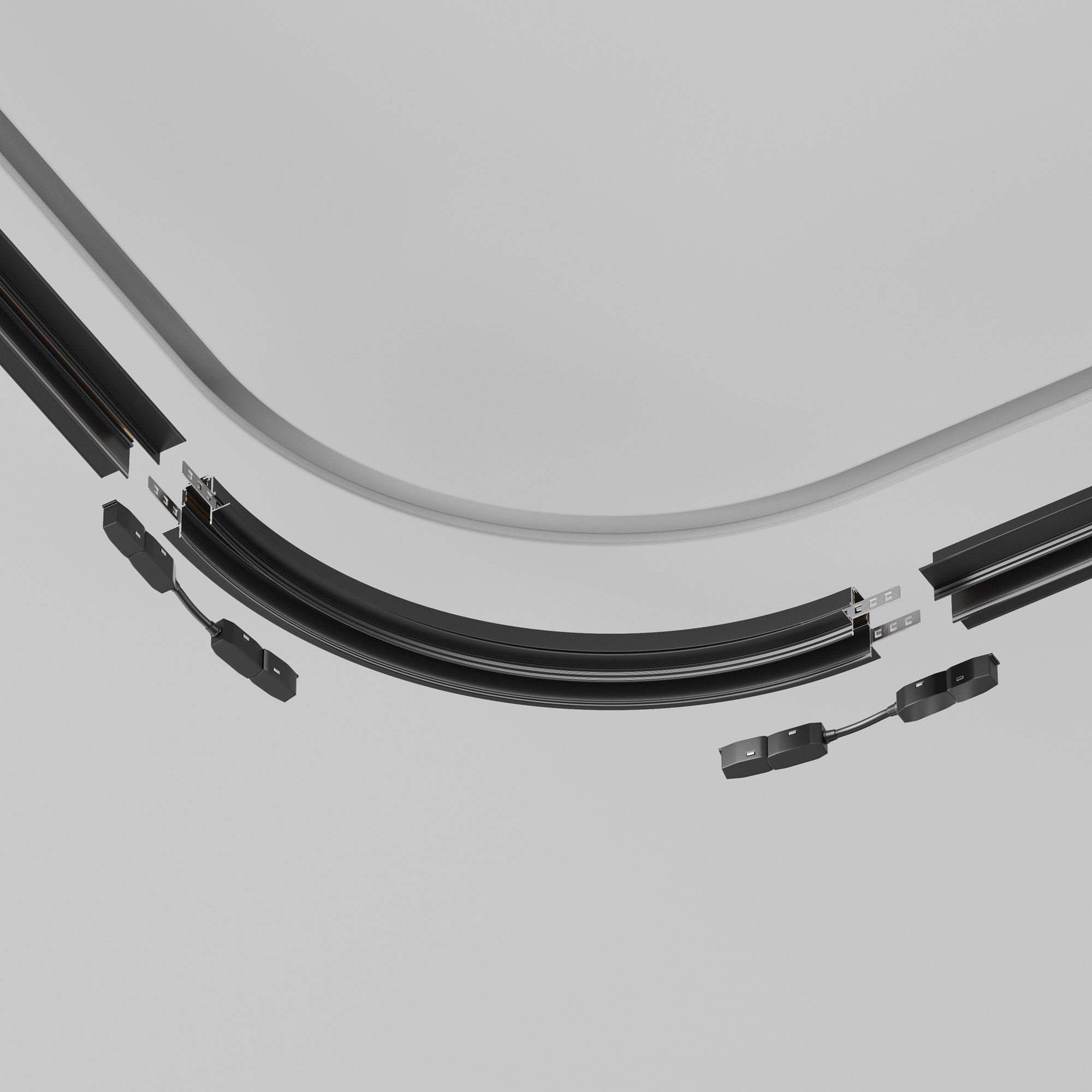 Radius connector R300 Exility recessed mounting track for plasterboard 12,5 mm,