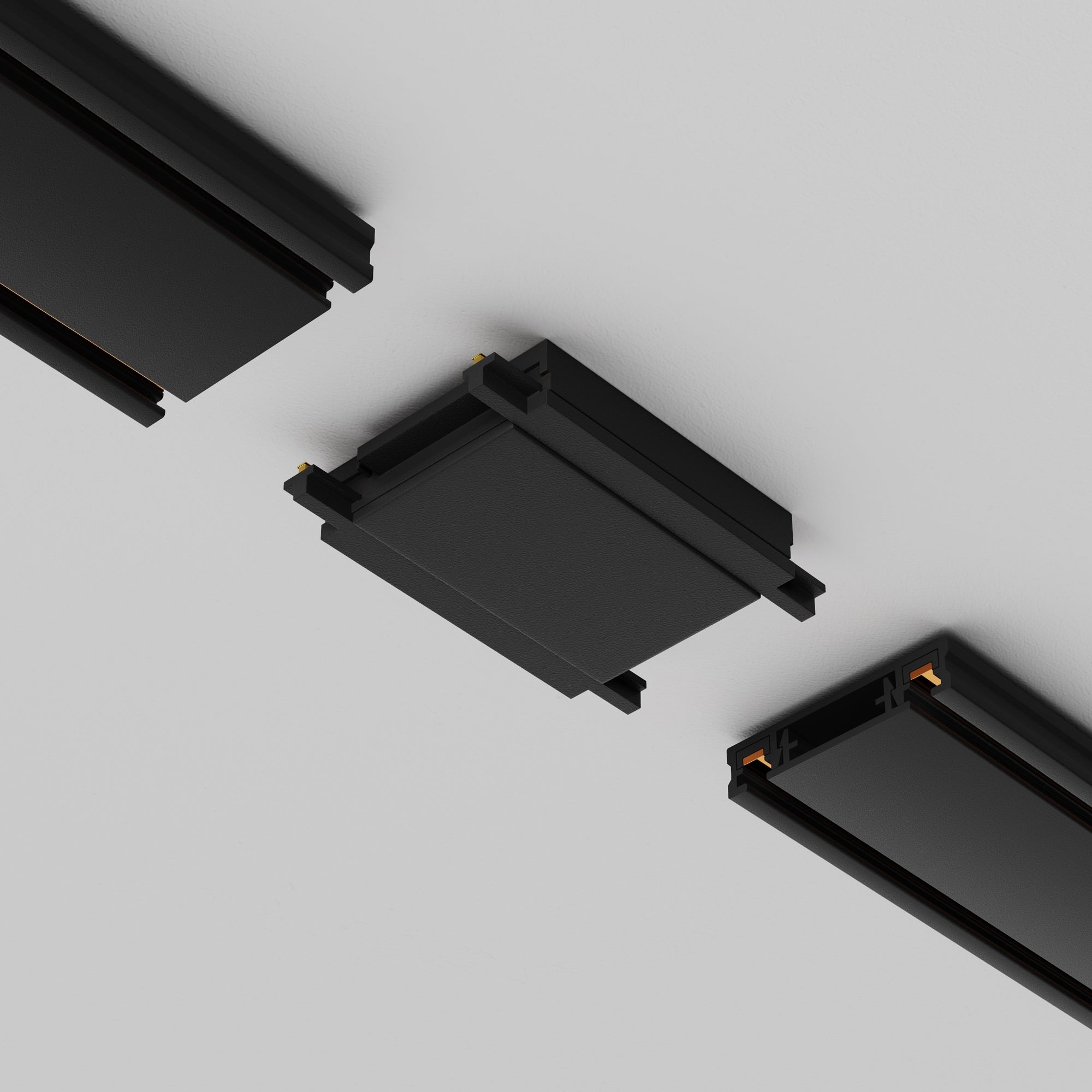 Straight power connector Radity black