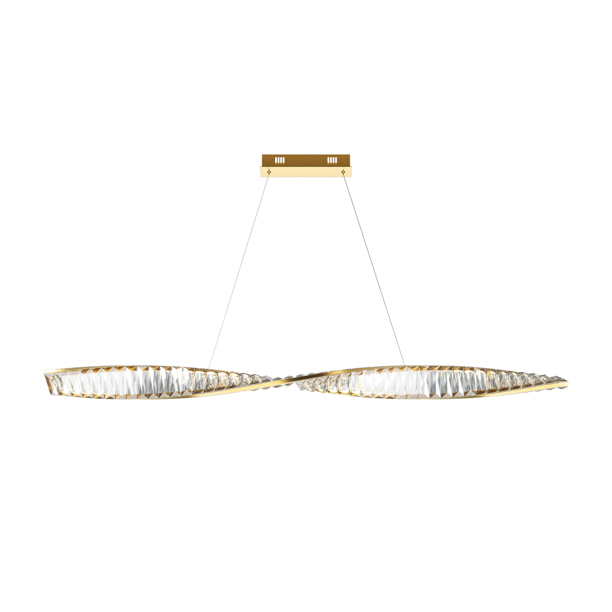 Krone LED Linear Pendant - Brass