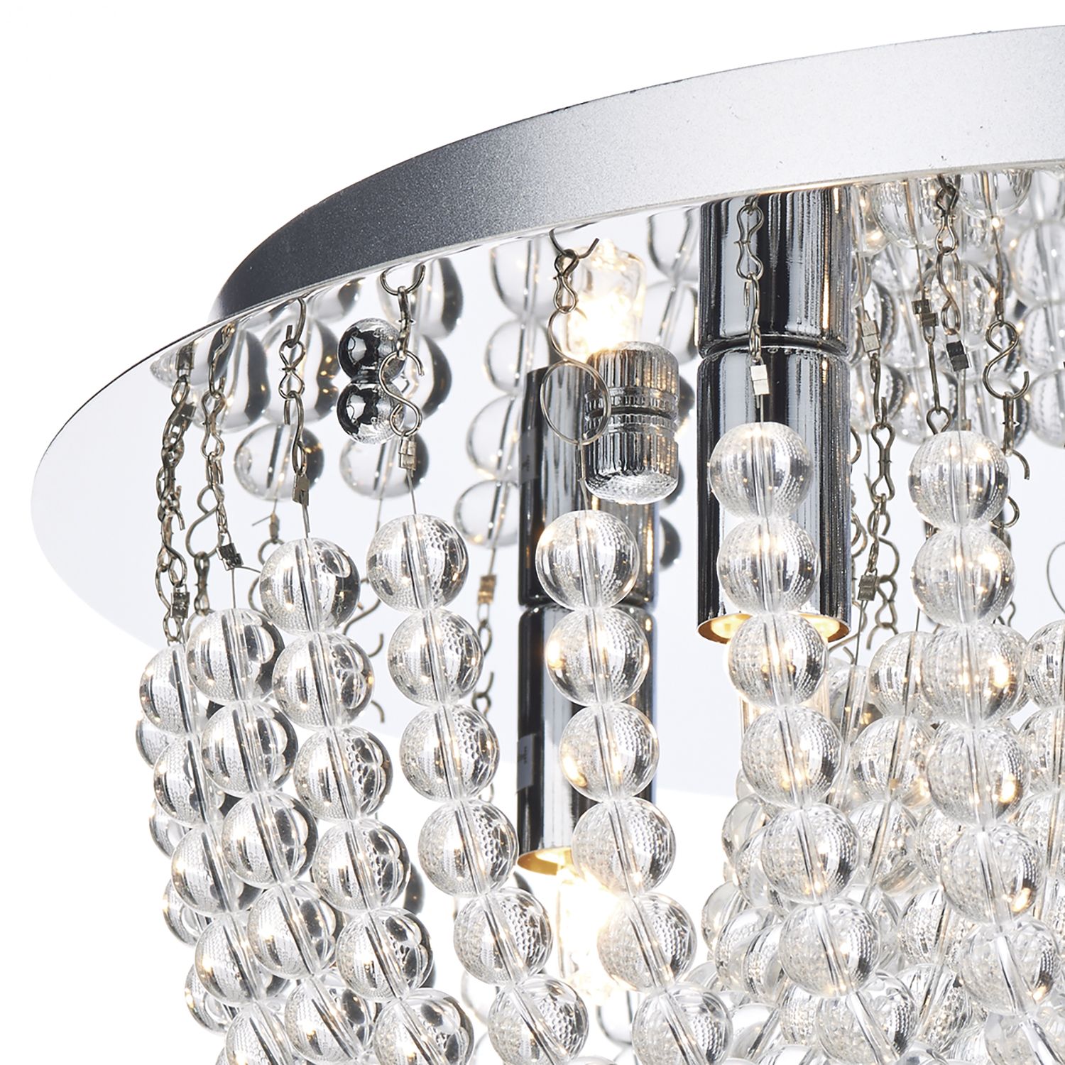 Saigon 5 Light Flush Polished Chrome / Clear