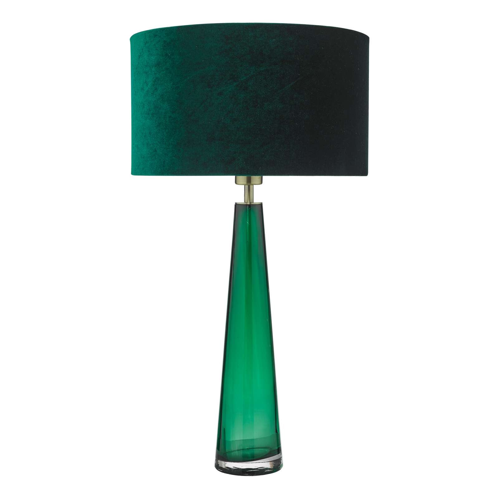 Samara Table Lamp Green Glass- Base Only