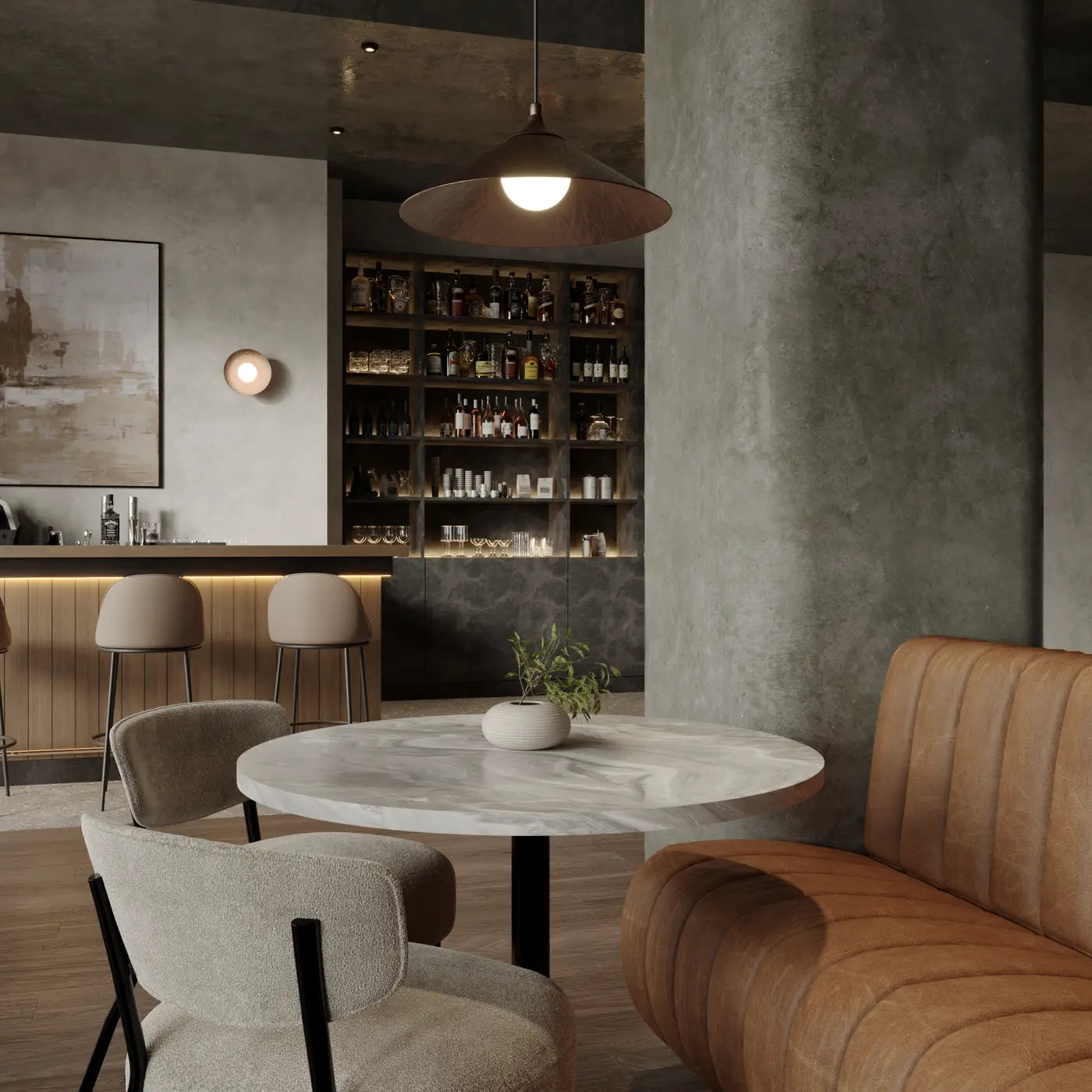 Flume Pendant Light - Black/ Bronze