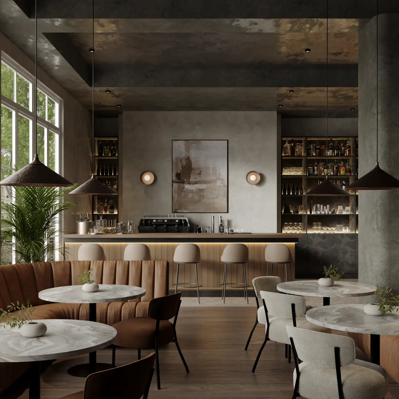 Flume Pendant Light - Black/ Bronze