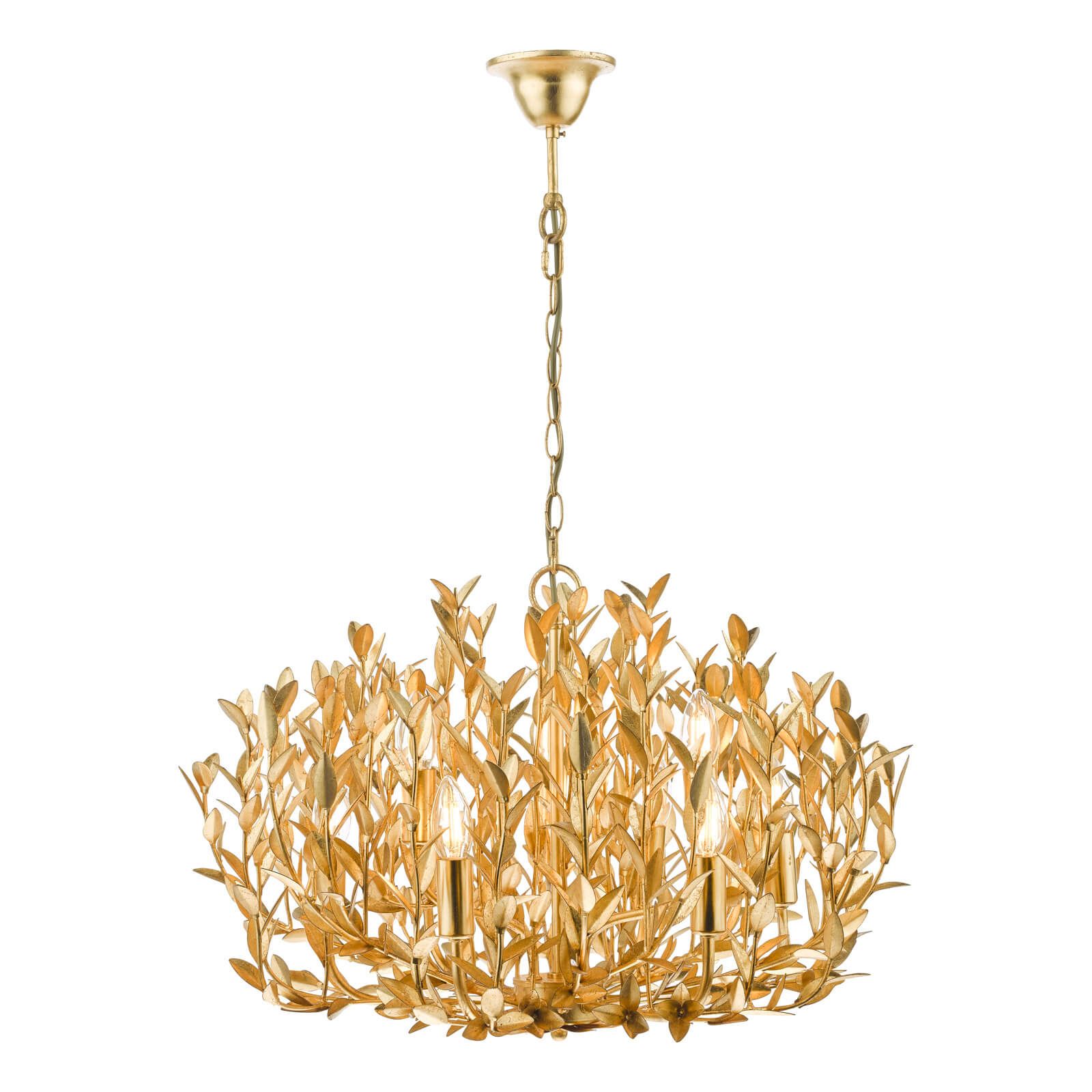 Silvius 9/12 Light Oval Pendant Gold Leaf