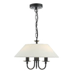 Sivan 3/6 Light Pendant Matt Black With Shade