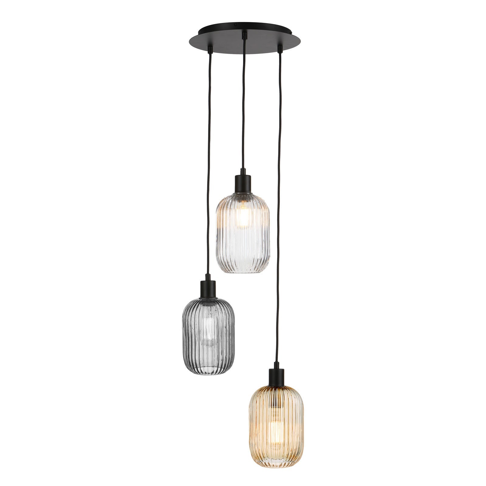 Racimo 3 Light Cluster Pendant In Various Finishes E27