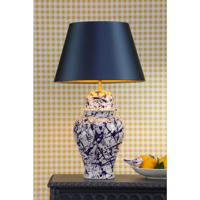 Studio Table Lamp Blue /White- Base Only
