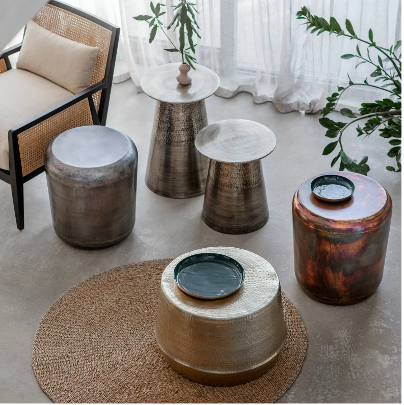 Manderin Hammered Metal  Coffee Table - Promotional Offer