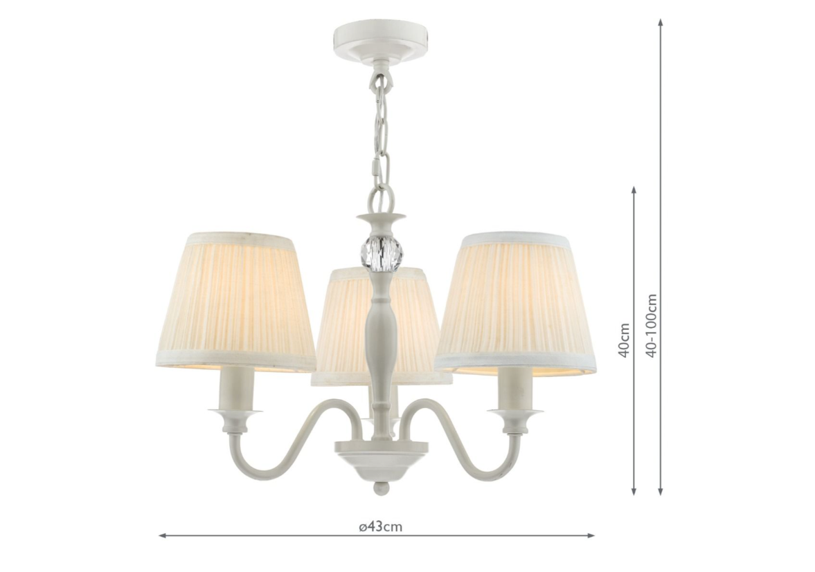 Laura Ashley Ellis 3lt Pendant- Various Finishes