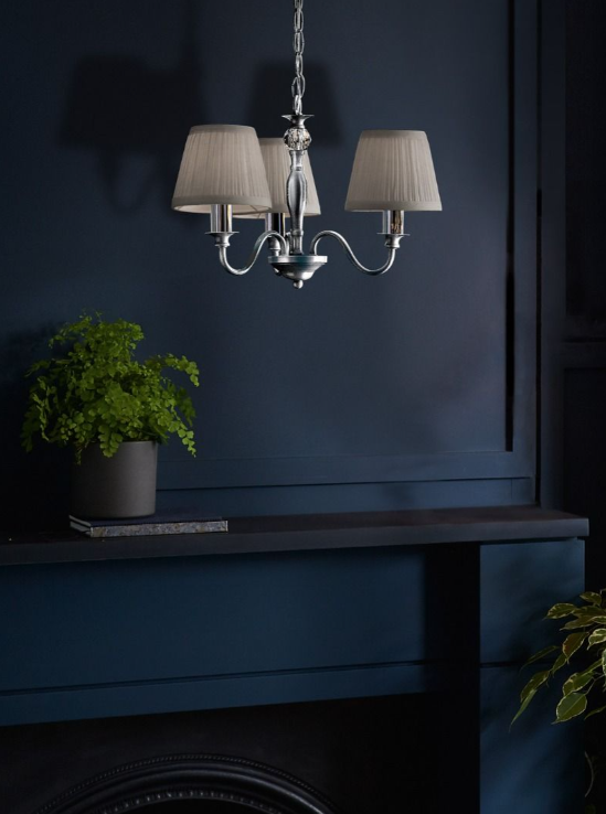 Laura Ashley Ellis 3lt Pendant- Various Finishes