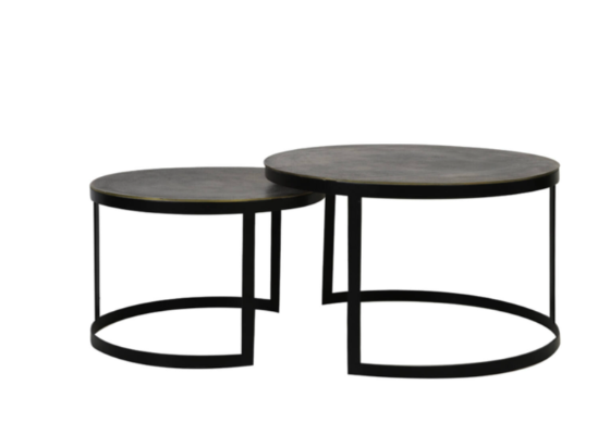 Trelo Coffee Table - Antique Bronze Black