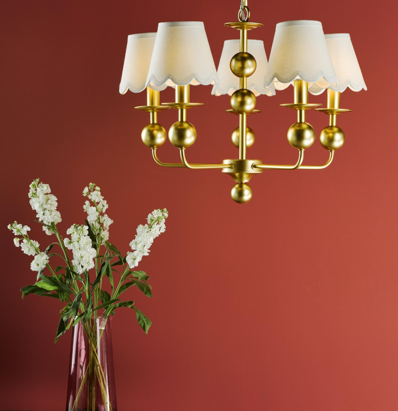Tilda 5 Light Pendant Satin Gold Fitting Only