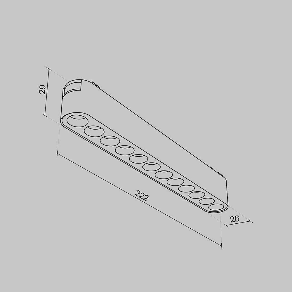 Track luminaire Points Radity 36°