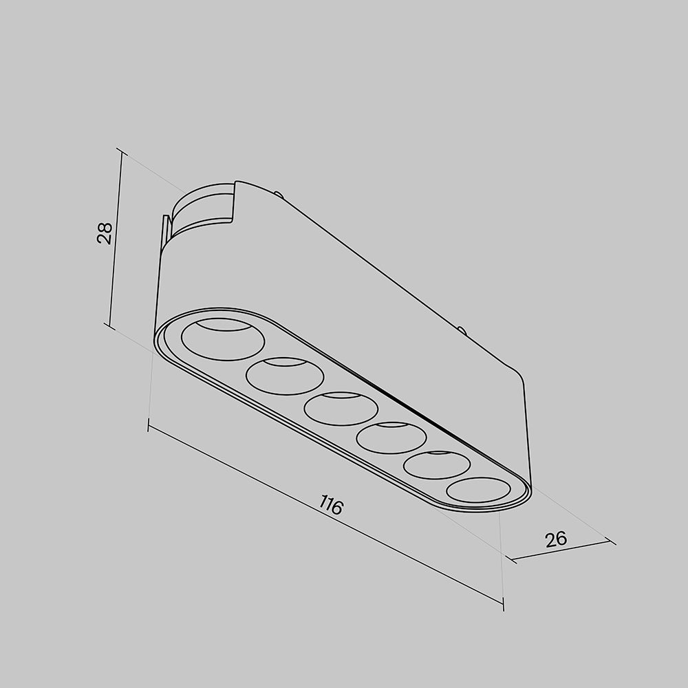 Track luminaire Points Radity 36°